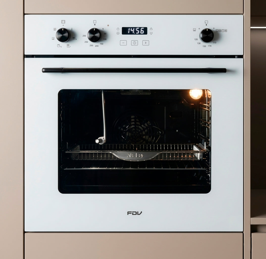 Horno Empotrable a Gas Electrico Híbrido White Air Fryer 80L GLP-GN FDV