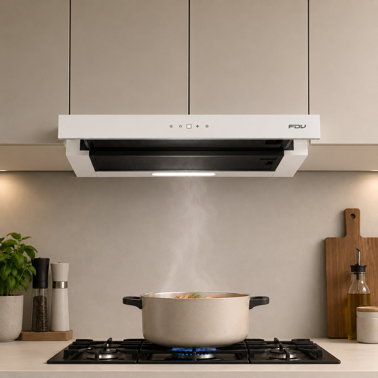 Campana Extraíble 60cm Touch EasyFlow White FDV