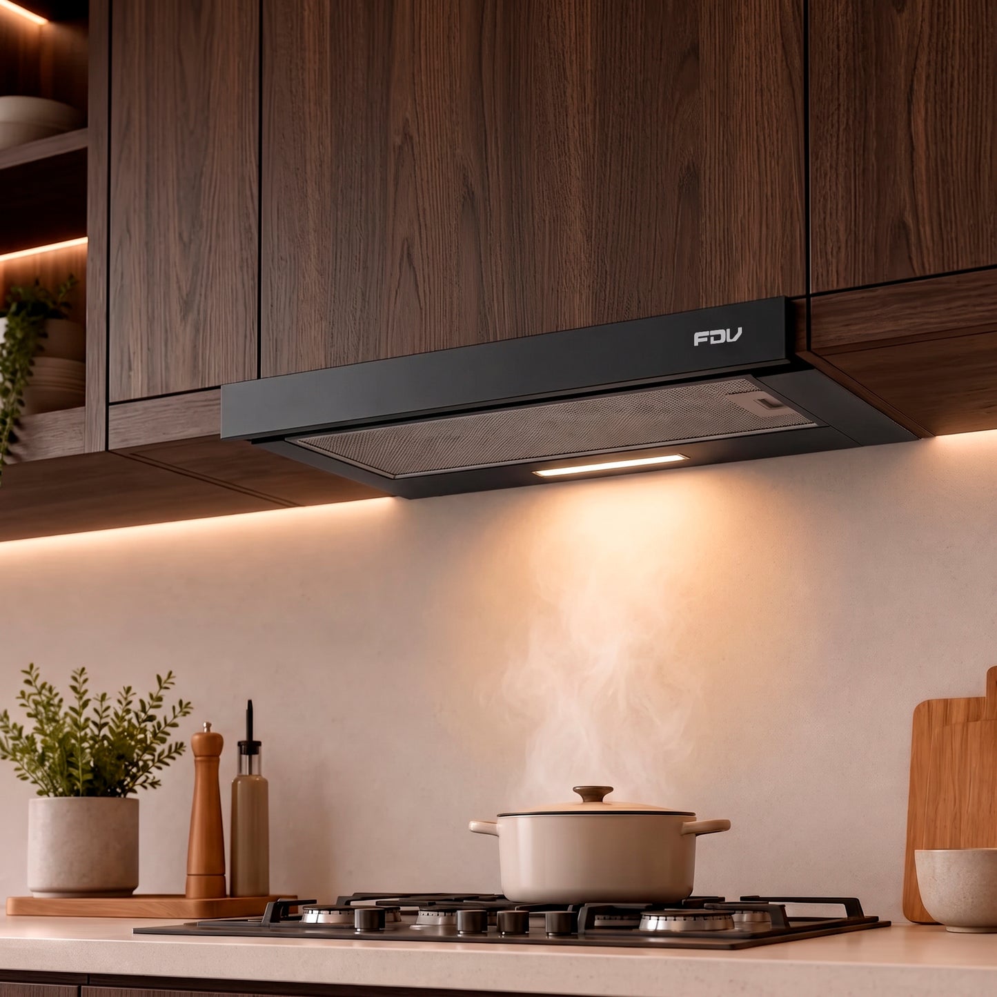 Campana Extraíble 60cm EasyFlow Black 2.0 FDV