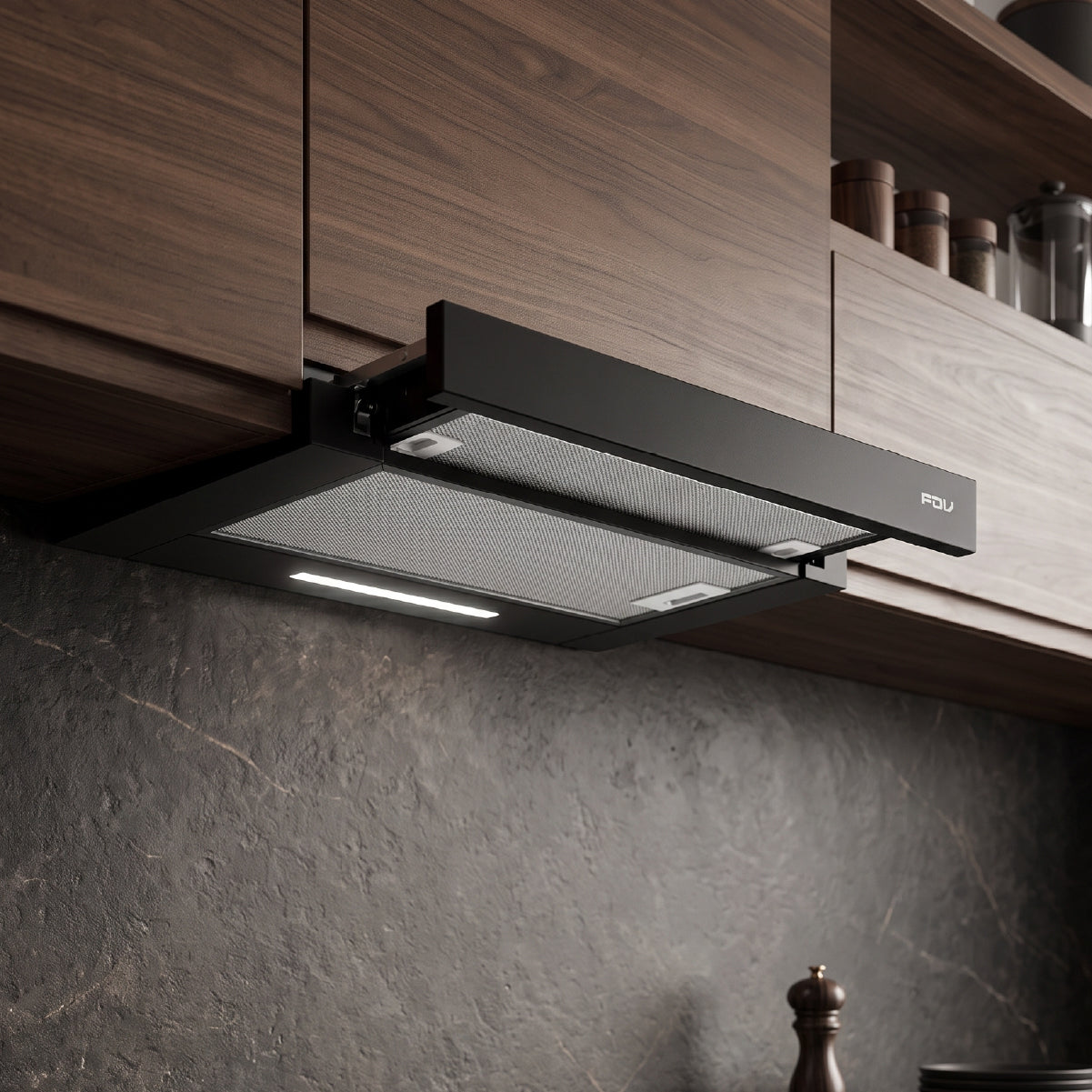 Campana Extraíble 60cm EasyFlow Black 2.0 FDV
