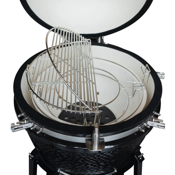 Combo Parrilla Kamado Tokio Verde 22" + Set Cuchillo y Tabla Arizona 2Pzas FDV