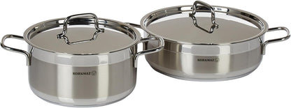 Juego de Ollas 11 Piezas Acero Inox Alfa XL A1641 KORKMAZ