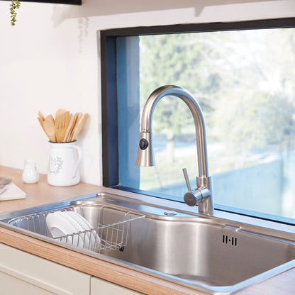 Grifería de Cocina Monocomando Extensible Acero Smart Pro 2.0 FDV