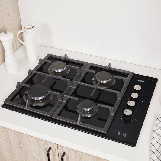 Encimera a Gas 4 Quemadores 60cm Crystal 2.0 FDV