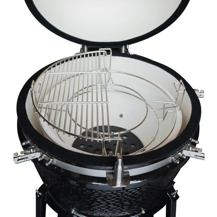 Combo Parrilla Kamado Tokio Negro 22" FDV + Encendedor Eléctrico de Carbon para Parrilla Charcoal SimpleCook
