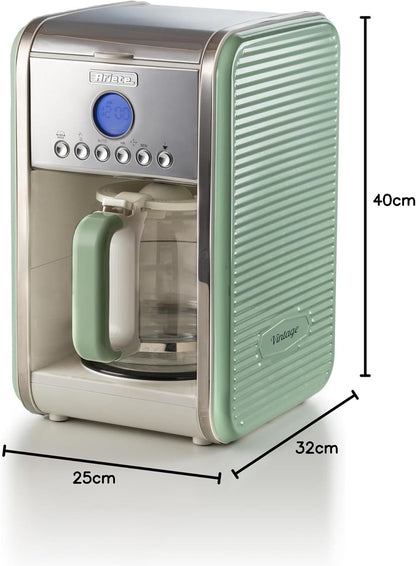 Cafetera Gota a Gota 10 Tazas Vintage Verde ARIETE