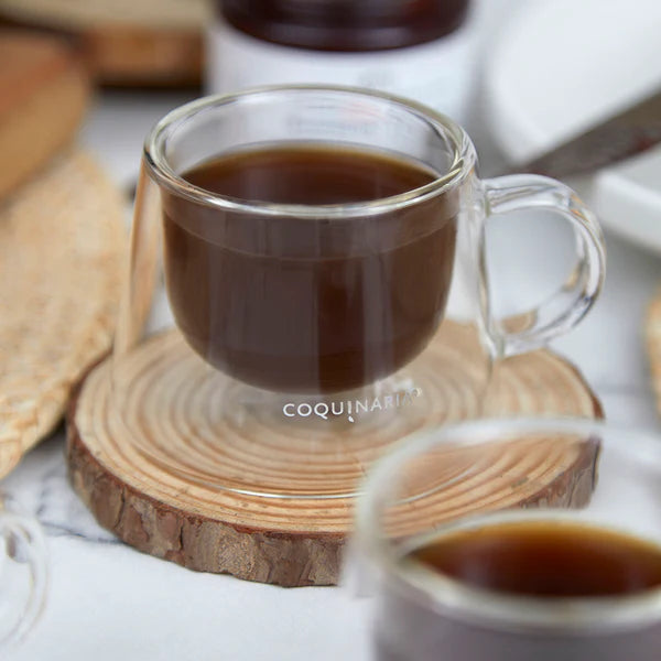 SHOWFULL Juego de 4 tazas de café apilables, 7 OZ tazas de cerámica para espresso para latte, capuchino, cacao con asa, beige SHOWFULL Juego de 4 tazas de café apilables, 7 OZ tazas de cerámica para espresso para latte, capuchino, cacao con asa, beige