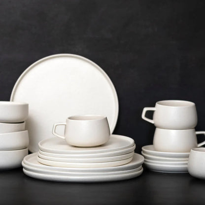 Juego de Vajilla Crema Porcelana 20 Pzs Coquinaria
