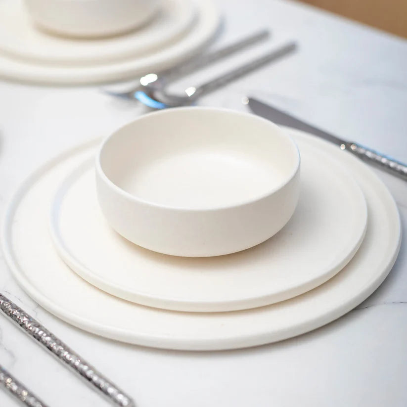 Juego de Vajilla Crema Porcelana 20 Pzs Coquinaria