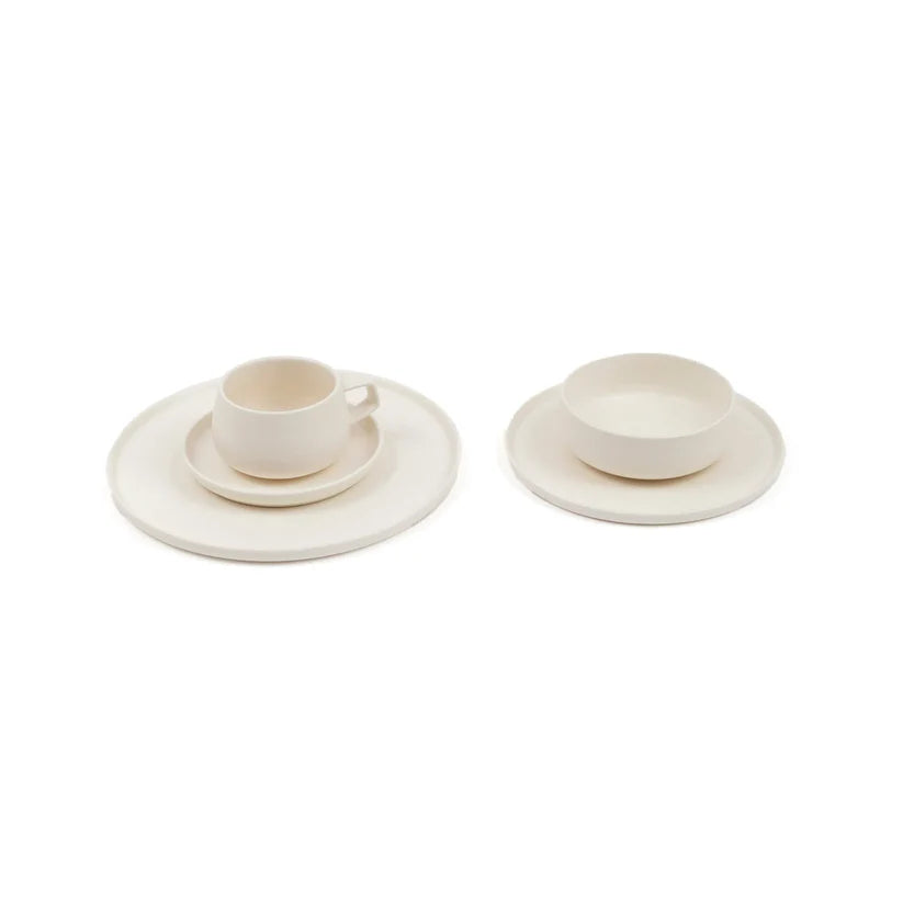 Juego de Vajilla Crema Porcelana 20 Pzs Coquinaria