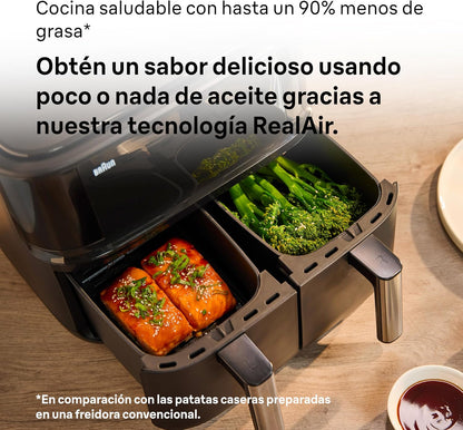 Freidora de Aire Digital 8L Dual TwinCook 3 TD3030 BRAUN