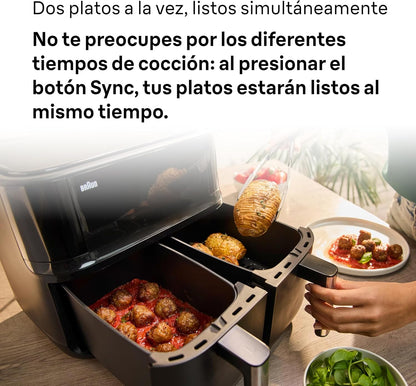 Freidora de Aire Digital 8L Dual TwinCook 3 TD3030 BRAUN