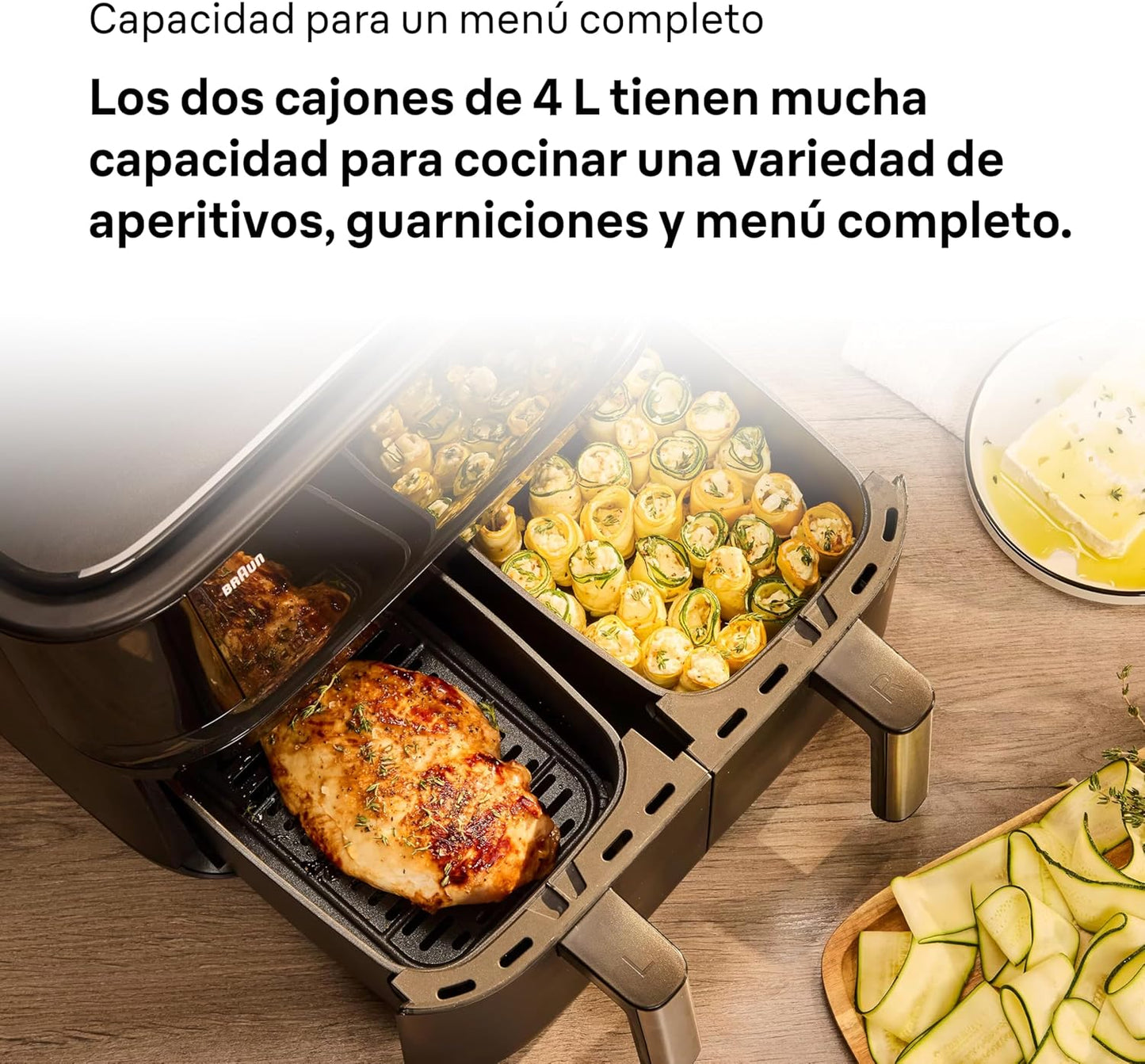 Freidora de Aire Digital 8L Dual TwinCook 3 TD3030 BRAUN