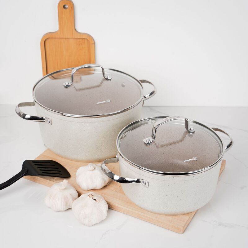 Juego de Ollas 7 Piezas Granita Beige A1272 KORKMAZ