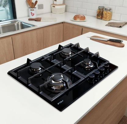 Encimera a Gas 4 Quemadores 60cm Chef Glass FDV