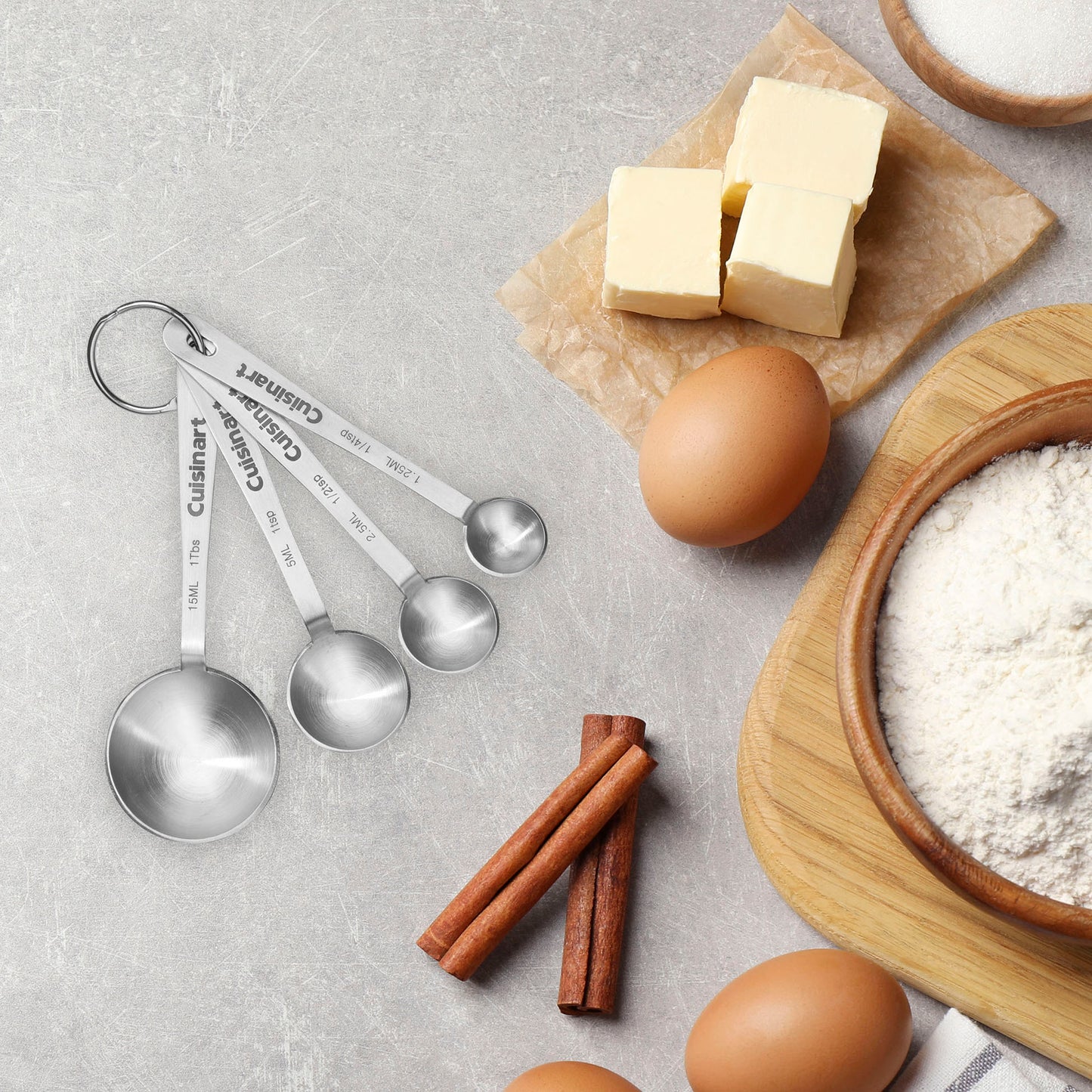 Set Cucharas Medidoras 4 Piezas Acero Inox CTG-00-SMP CUISINART