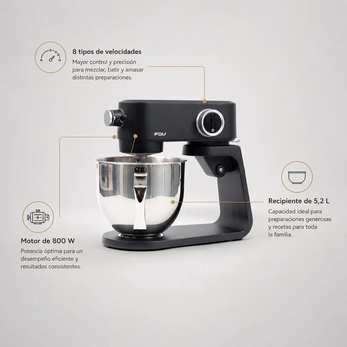 Batidora de Pedestal 5.2L 550W Aura Negro FDV