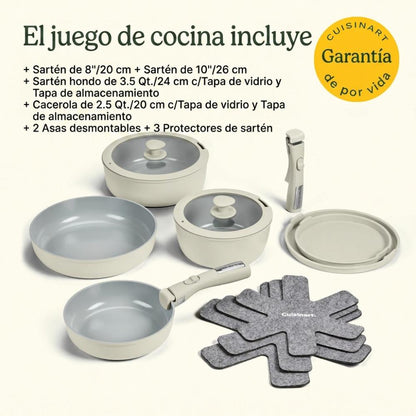 Batería PurelyCeramic 13 Piezas D53C-13BGC CUISINART
