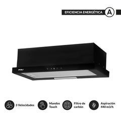 Kit Campana Twin Black + Encimera Glass 60 GLP + Horno Black GLP