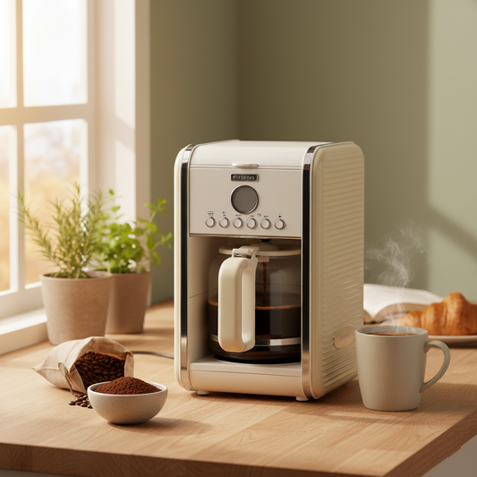 Cafetera Gota a Gota 10 Tazas Vintage Beige ARIETE