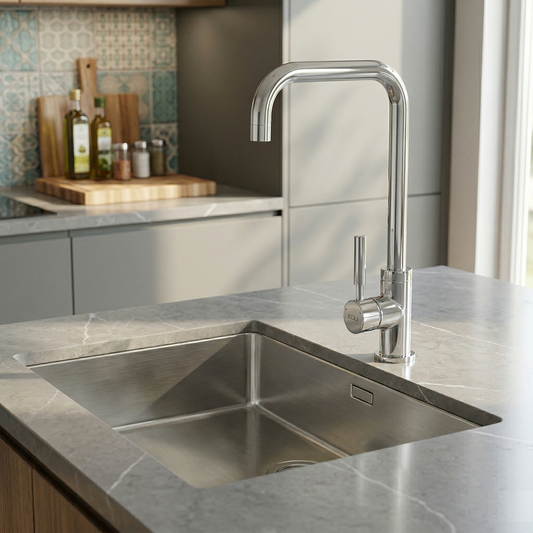 Griferia de Cocina Monocomando Fija Acero Futura 3.0 FDV