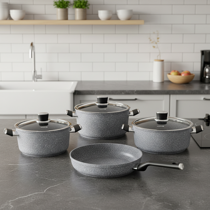 Juego de Ollas 7 Piezas Palma A3919 KORKMAZ