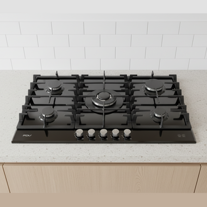 Encimera a Gas 5 Quemadores 90cm Chef Glass FDV