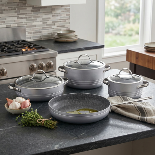 Juego de Ollas 7 Piezas Vanilya A2619-3 KORKMAZ