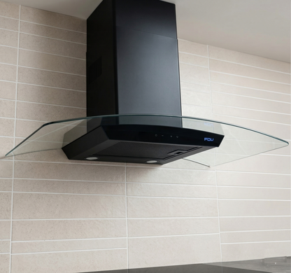 Campana Extractora 90cm Decorativa Crystal Black FDV