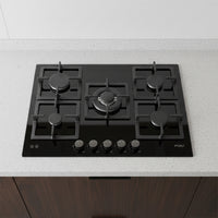 Encimera a Gas 5 Quemadores 70cm Black FDV