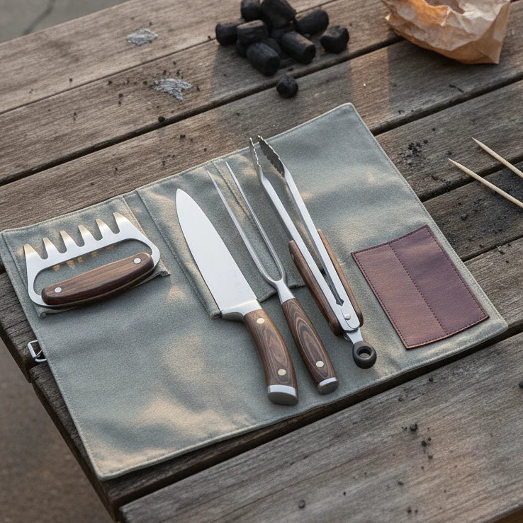 Combo Parrilla Kamado Sakai Negro 19" + Set para Parrilla 4 piezas FDV