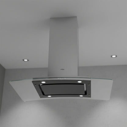 Campana Extractora 90cm Isla New Crystal FDV