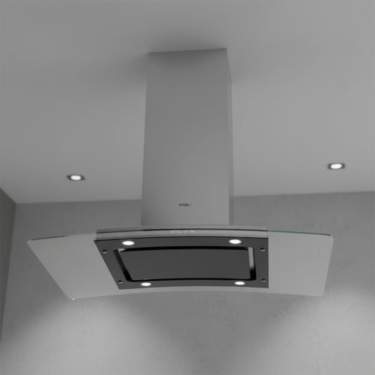 Campana Extractora 90cm Isla New Crystal FDV