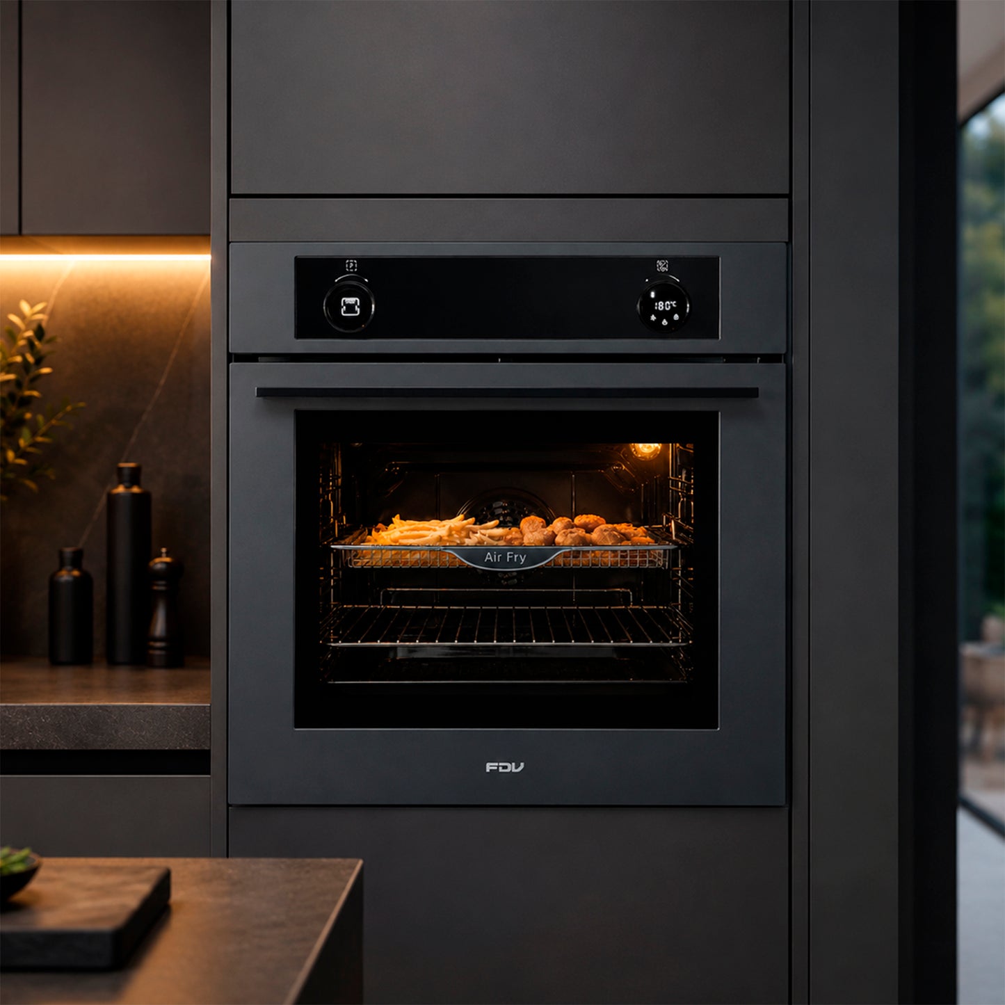 Horno Empotrable Eléctrico 70L Air Fryer Matte FDV