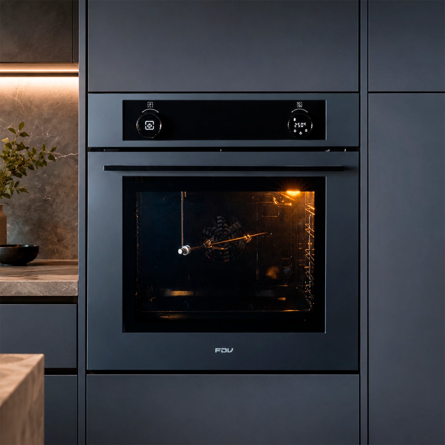 Horno Empotrable Eléctrico 70L Air Fryer Matte FDV