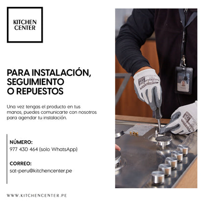 Encimera a Gas 4 Quemadores 60cm Crystal FDV