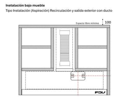 Campana Extractora 90cm Extraible Touch Twin Black FDV