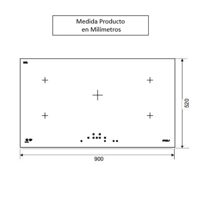 Encimera de Induccion 5 Quemadores 90cm New Black FDV