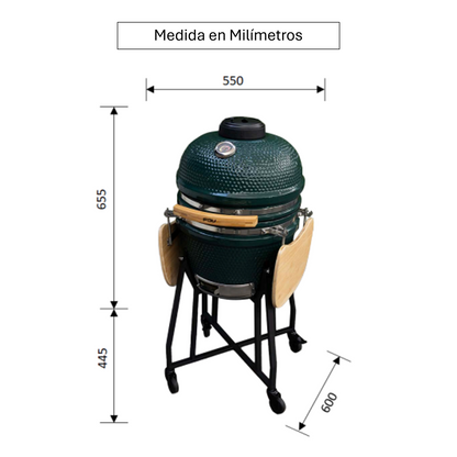 Parrilla Kamado Sakai 19" Verde FDV