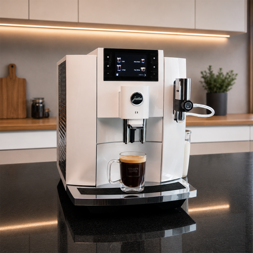 Cafetera Superautomática White E8 Piano 15710 + Vaso JURA