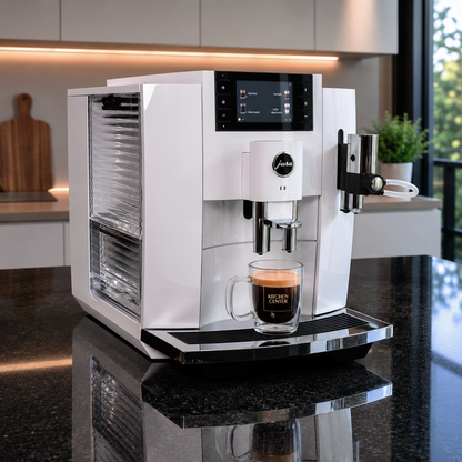 Cafetera Superautomática White E8 Piano 15710 + Vaso JURA