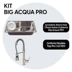 Kit Lavadero Big Acqua 1C + Grifería Top Pro 3 FDV