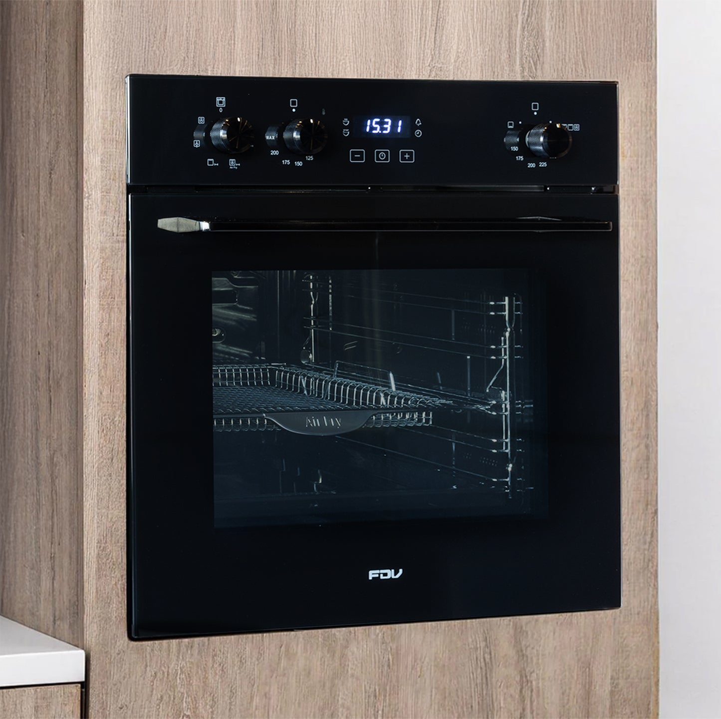 Horno Empotrable a Gas 70L Black Air Fryer FDV