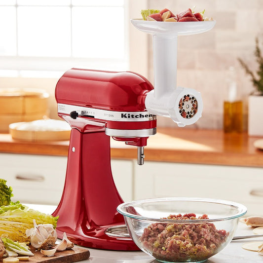 Batidora Artisan 4.8L Empire Red + Molino de Alimentos KITCHENAID