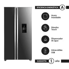 Refrigerador FDV Deluxe Smart 514 Side By Side Inox