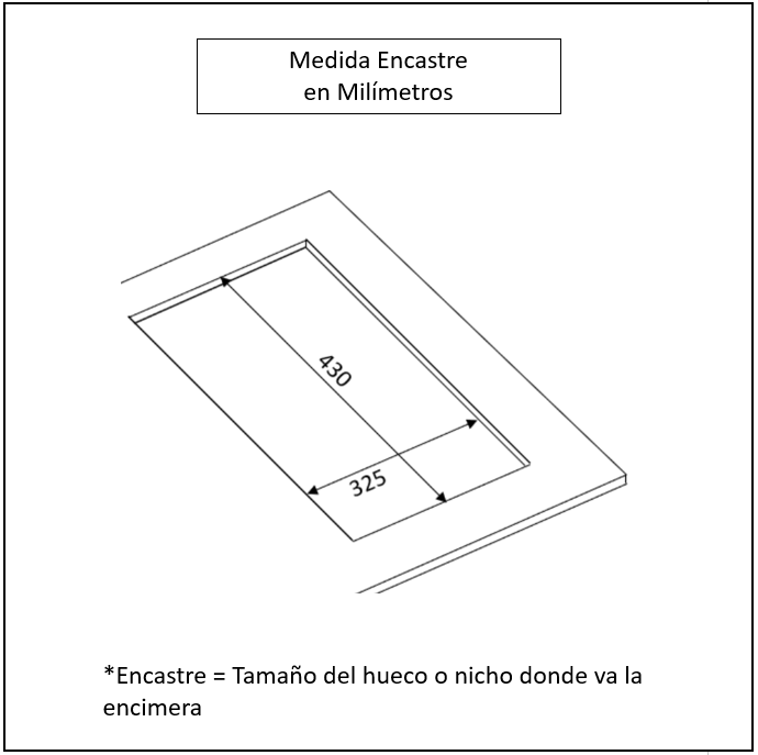 Encimera a Gas 2 Hornillas 35cm Crystal FDV