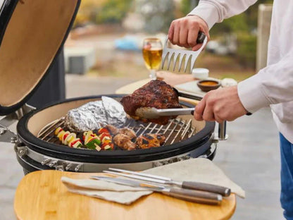Combo Parrilla Kamado Tokio Negro 22" FDV + Encendedor Eléctrico de Carbon para Parrilla Charcoal SimpleCook