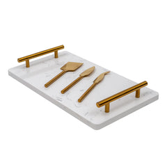 Set Tabla De Aperitivo Element + 3 Cuchillos Simple Cook