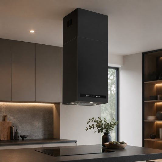 Campana Isla Tube Pure Black FDV