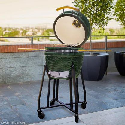 Combo Parrilla Kamado Sakai 19" Verde+ Cava de Vinos 12 Botellas Digital FDV